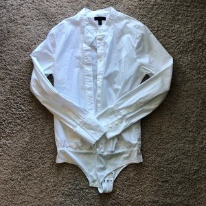 EUC White JCrew Stretch Perfect bodysuit Sz 8